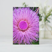 Paarse en Roze Bloem Kaart (Staand voorkant)