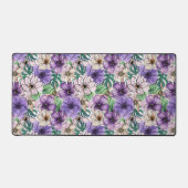 Paarse en roze bloemen bureaumat (Voorkant)