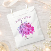 Paarse en roze bloemen en pompoenen vallen bruilof bedankzakje (Geknipt)