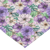 Paarse en roze bloemen korte tafelloper (Hoek)