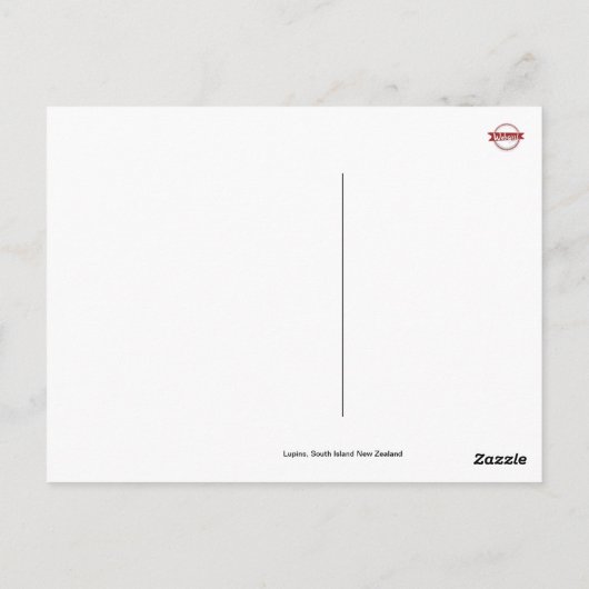 Paarse en roze bloemen: lupinen @ Nieuw-Zeeland Po Briefkaart (Achterkant)