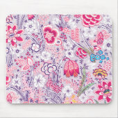 Paarse en Roze  Bloemen Muismat (Voorkant)