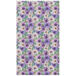 Paarse en roze bloemen tafelkleed