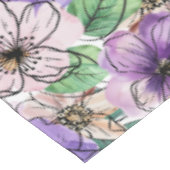 Paarse en roze bloemen tafelkleed (Gekanteld)