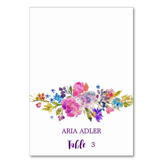 Paarse en roze bloemen Weddenschappen op escorte Kaart (Voorkant)
