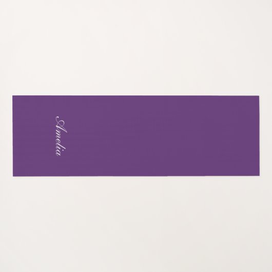 Paarse en roze bloemen yogamat (Achterkant (horizontaal))