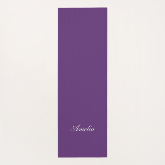 Paarse en roze bloemen yogamat (Achterkant)