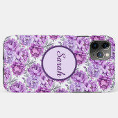 Paarse en roze bloemenclusters Case-Mate iPhone case (Achterkant (horizontaal))