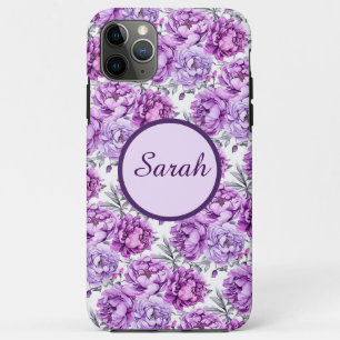 Paarse en roze bloemenclusters Case-Mate iPhone case