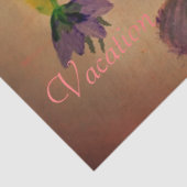 Paarse en roze bloemig ambachtelijk tissuepapier (Detail)