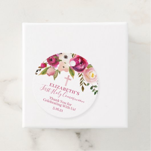 Paarse en roze bloemkolen van de Gemeenschap Bedankjes Labels (In situ)