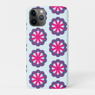Paarse en roze bloemvormen illustratie Case-Mate iPhone case