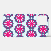 Paarse en roze bloemvormen illustratie Case-Mate iPhone case (Achterkant (horizontaal))