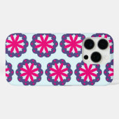 Paarse en roze bloemvormen illustratie Case-Mate iPhone case (Achterkant (horizontaal))