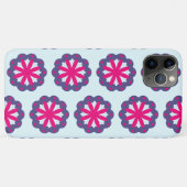 Paarse en roze bloemvormen illustratie Case-Mate iPhone case (Achterkant (horizontaal))