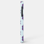 Paarse en roze bloemvormen illustratie Case-Mate iPhone case (Achterkant/links)