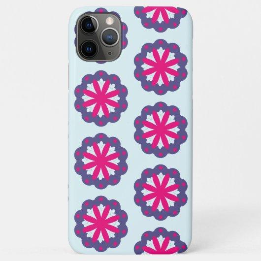 Paarse en roze bloemvormen illustratie Case-Mate iPhone case (Achterkant)