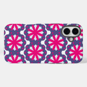 Paarse en roze bloemvormen illustratie Case-Mate iPhone case (Achterkant (horizontaal))