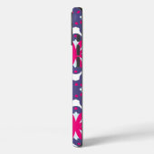 Paarse en roze bloemvormen illustratie Case-Mate iPhone case (Achterkant / Links)