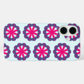 Paarse en roze bloemvormen illustratie Case-Mate iPhone case (Achterkant (horizontaal))
