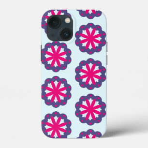 Paarse en roze bloemvormen illustratie Case-Mate iPhone case