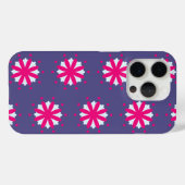 Paarse en roze bloemvormen illustratie Case-Mate iPhone case (Achterkant (horizontaal))