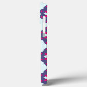 Paarse en roze bloemvormen illustratie Case-Mate iPhone case (Achterkant / Links)