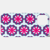 Paarse en roze bloemvormen illustratie Case-Mate iPhone case (Achterkant (horizontaal))