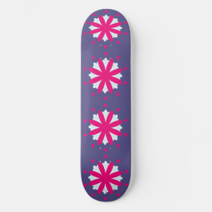 Paarse en Roze Bloemvormen Persoonlijk Skateboard