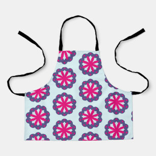 Paarse en Roze Bloemvormen Schort
