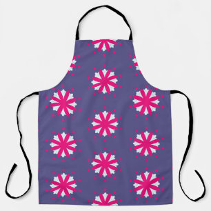 Paarse en Roze Bloemvormen Schort
