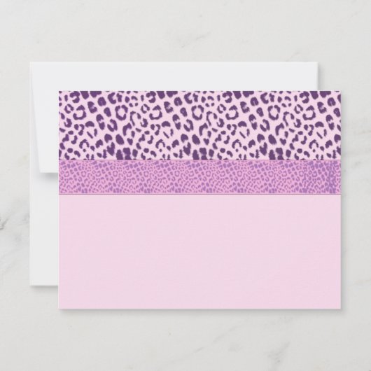 Paarse en Roze Bridal Shower Kaart (Achterkant)