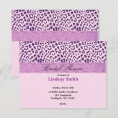 Paarse en Roze Bridal Shower Kaart (Voorkant / Achterkant)