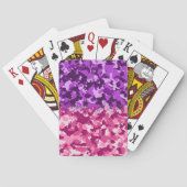Paarse en roze camo pokerkaarten (Achterkant)