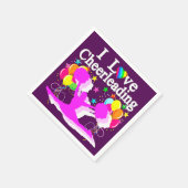 PAARSE EN ROZE CHEERLEADERPAPIEREN SERVETTEN (Hoek)