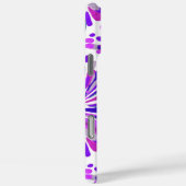 Paarse en roze chrysant bloemenpatroon Case-Mate iPhone case (Achterkant / Rechts)