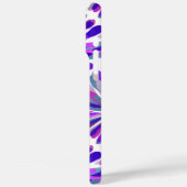 Paarse en roze chrysant bloemenpatroon Case-Mate iPhone case (Achterkant / Links)