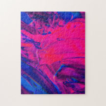 Paarse en roze Creatieve verfijnde penseelstreken