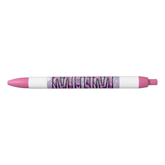 Paarse en roze design pen voor mama (Voorkant)