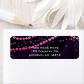 Paarse en roze diamant glans sparkle etiket (Insitu)