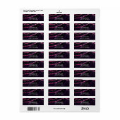 Paarse en roze diamant glans sparkle etiket (Full Sheet)