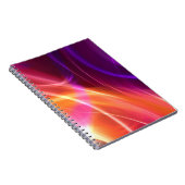 Paarse en roze dynamische golven notitieboek (Rechterzijde)