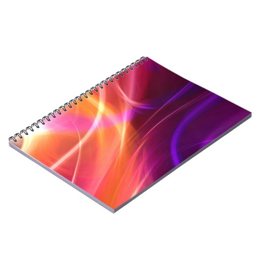 Paarse en roze dynamische golven notitieboek (Linkerzijde)