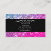 Paarse en roze Elegant Sparkly Makeup Artist Visitekaartje (Achterkant)