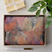 Paarse en roze explosie decoupage tissuepapier (Geschenk)