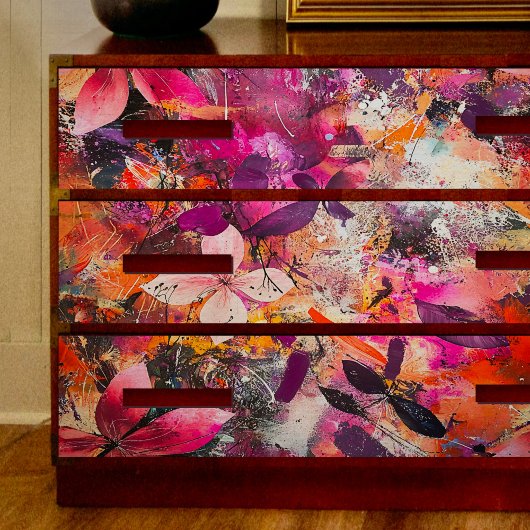 Paarse en roze explosie decoupage tissuepapier