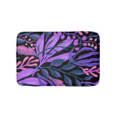 Paarse en roze Floral Badmat (Voorkant)