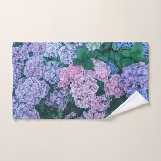 Paarse en roze Floral | Handdoekset Bad Handdoek (Handdoek)