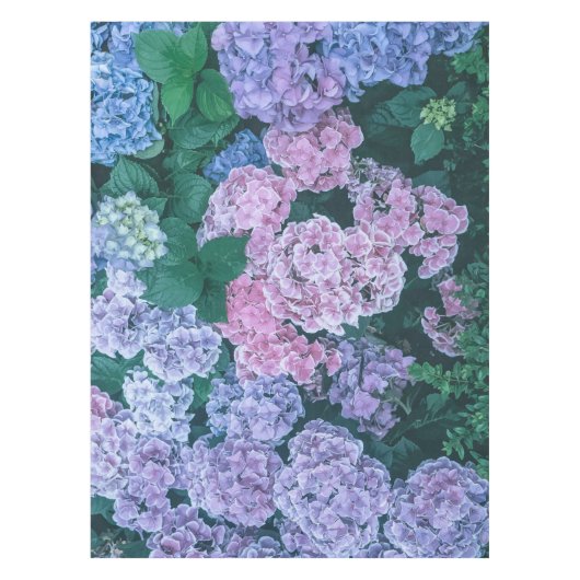 Paarse en roze Floral | Tablecloth Tafelkleed (Voorkant)