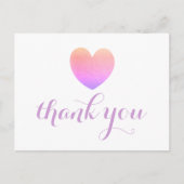 Paarse en roze Folie Hartelijk dank voor Kaart (Voorkant)